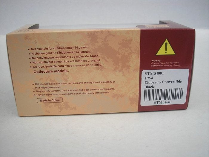 GLM 1:43 - موديل السيارة - Cadillac Eldorado Cabriolet 1954 Open Softtop - أسود - 199 قطعة